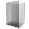 Mexen Kioto free-standing shower screen 100 x 200 cm, Graphite 8 mm, White - 800-100-002-20-40